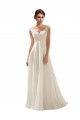 Low Back Ivory A-Line V-Neck Sweep Train Wedding Dress Bolton