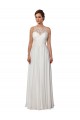 Ivory A-Line Illusion Neck Sweep Train Boho Wedding Dress Bolton
