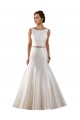 V-Back Ivory Mermaid Bateau Neck Chapel Train Modern Wedding Dress Bolton
