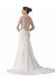 White Sheath Sweetheart Chapel Train Beach Wedding Dress Bolton