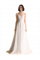 Ivory A-Line Illusion Neck Sleeveless Chapel Train Wedding Dress Bolton