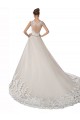 Ivory & Champagne A-Line Sweetheart Chapel Train Wedding Dress Bolton