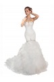 White Mermaid Sweetheart Sleeveless Chapel Train Wedding Dress Bolton