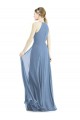 Dusty Blue A-Line Halter Neck Long Semi Formal Evening Dress / Bridesmaid Dress Bolton