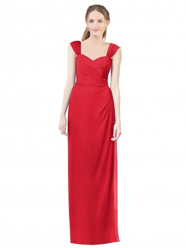 Red A-Line Sweetheart Long Formal Dress / Bridesmaid Dress Bolton