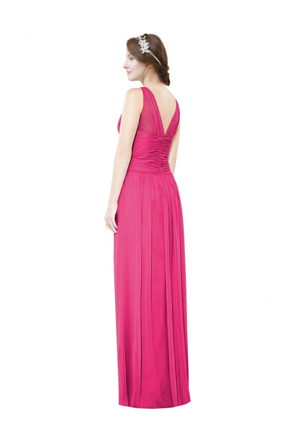 V-Back Azalea A-Line V-Neck Long Bridesmaid Dress Bolton