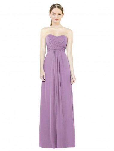 Dark Lavender A-Line Sweetheart Long Bridesmaid Dress Bolton