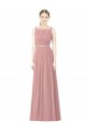Dusty Pink A-Line High Neck Long Bridesmaid Dress Bolton