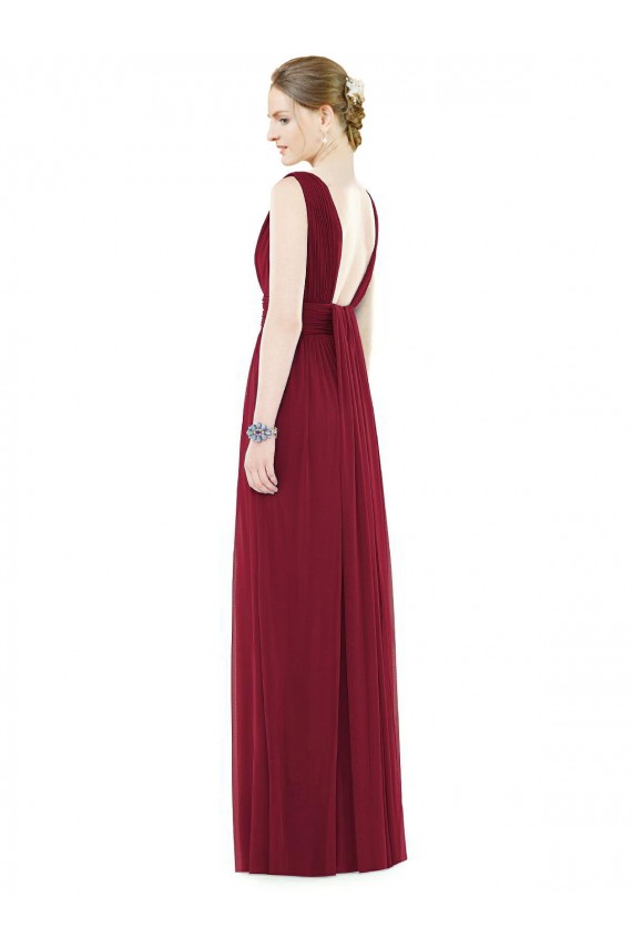 Royal Blue A-Line V-Neck Long Bridesmaid Gowns Bolton