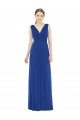 Royal Blue A-Line V-Neck Long Bridesmaid Gowns Bolton
