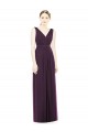 Grape A-Line V-Neck Long Bridesmaid Dress / Evening Dress Bolton