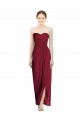 Burgundy Sheath Sweetheart Long Bridesmaid Dress Bolton