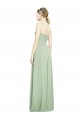 Open Back Sage A-Line Strapless Long Bridesmaid Dress Bolton