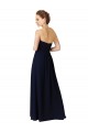 Dark Navy A-Line Sweetheart Long High Low Bridesmaid Dress Bolton