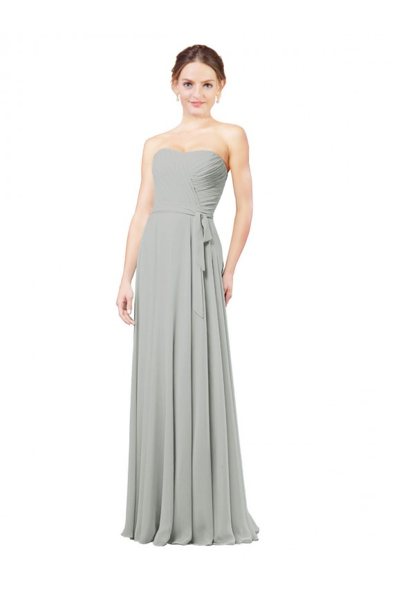 Silver A-Line Sweetheart Long Bridesmaid Dresses Bolton