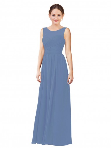 Windsor Blue Sheath Sweetheart Long Bridesmaid Dress Bolton