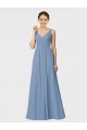 Dusty Blue A-Line Sweetheart Long Bridesmaid Gown Bolton