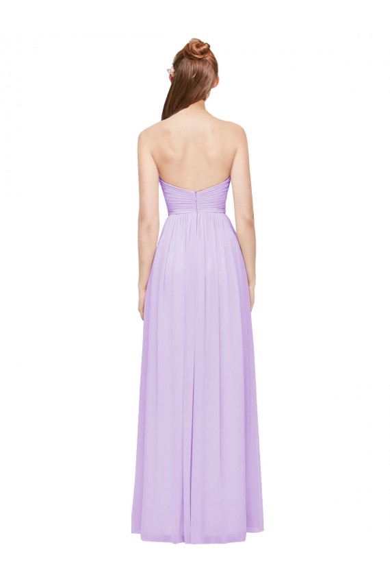 Lilac A-Line Strapless Long Evening Dress / Bridesmaid Dress Bolton