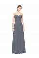 Slate Grey A-Line Sweetheart Long Bridesmaid Dress Bolton