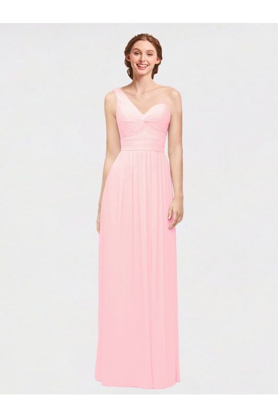 Pink A-Line Sweetheart Long Bridesmaid Dress Bolton