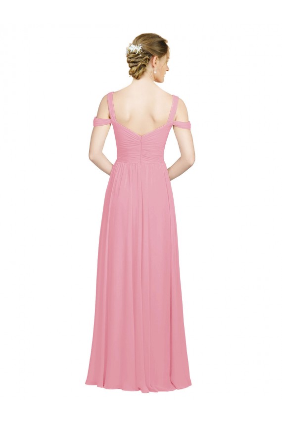 Skin Pink A-Line Sweetheart Long Bridesmaid Dress Bolton