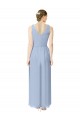 Periwinkle A-Line V-Neck Long Bridesmaid Dress Bolton