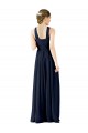 Dark Navy Princess V-Neck Long Bridesmaid Gowns Bolton