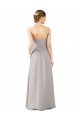 Oyster Silver A-Line Strapless Long Bridesmaid Dress Bolton