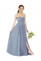 Open Back Dusty Blue A-Line Sweetheart Long Evening Gowns / Bridesmaid Dress Bolton