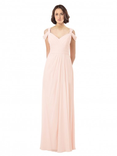 Keyhole Back Pink A-Line Sweetheart Long Bridesmaid Dress / Evening Dress Bolton