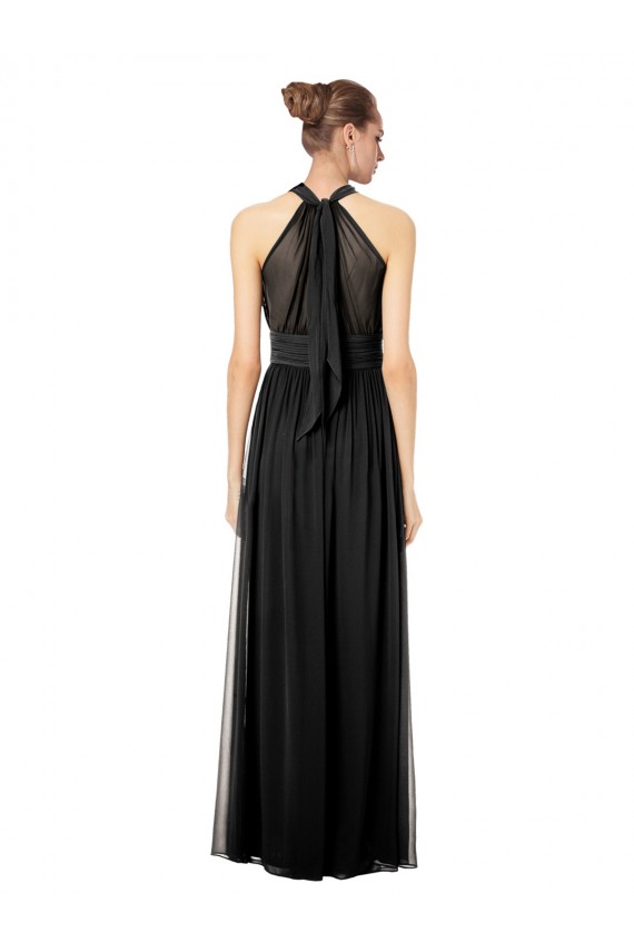 Keyhole Back Hunter A-Line Halter Neck Long Bridesmaid Dress Bolton