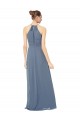 Midnight Green A-Line Halter Neck Long Bridesmaid Dress Bolton