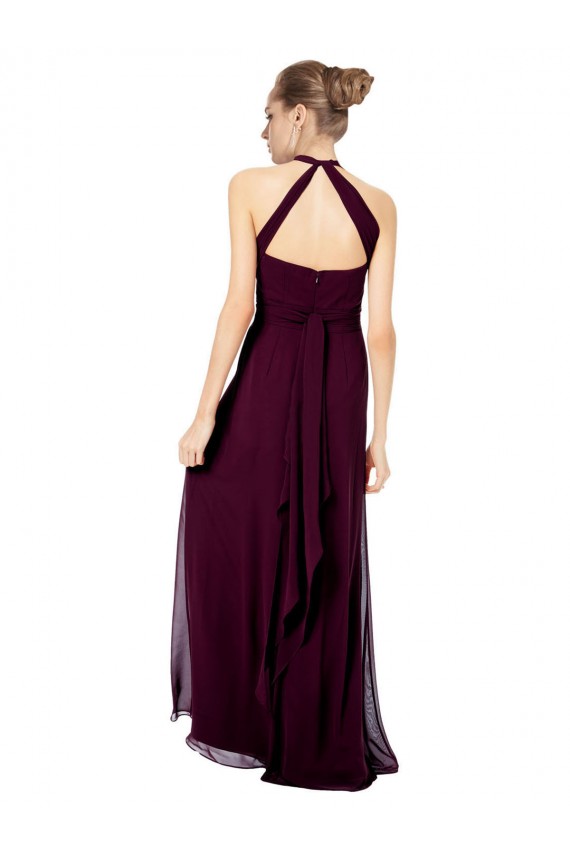 Twist Back Midnight Green A-Line Halter Neck Long Formal Dress / Bridesmaid Dress Bolton