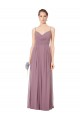 Open Back Pink A-Line V-Neck Long Bridesmaid Gowns Bolton