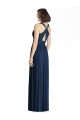 Dark Navy A-Line V-Neck Long Floor Length Bridesmaid Dress Bolton