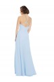 Light Sky Blue A-Line Halter Neck Long Wedding Party Dress Bolton