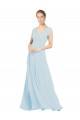 Sea Glass A-Line V-Neck Long Bridesmaid Dress Bolton