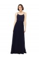 Dark Navy Sheath Scoop Neck Long Bridal Party Dress Bolton