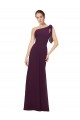 Grape A-Line One Shoulder Long Bridesmaid Dresses Bolton