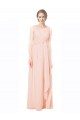 V-Back A-Line V-Neck Long Wedding Party Dress Bolton