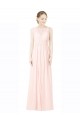 V-Back A-Line Jewel Long Bridesmaid Dress Bolton