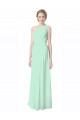 Mint Green A-Line One Shoulder Long Bridesmaid Dress Bolton