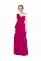 Red A-Line One Shoulder Long Bridesmaid Dress Bolton
