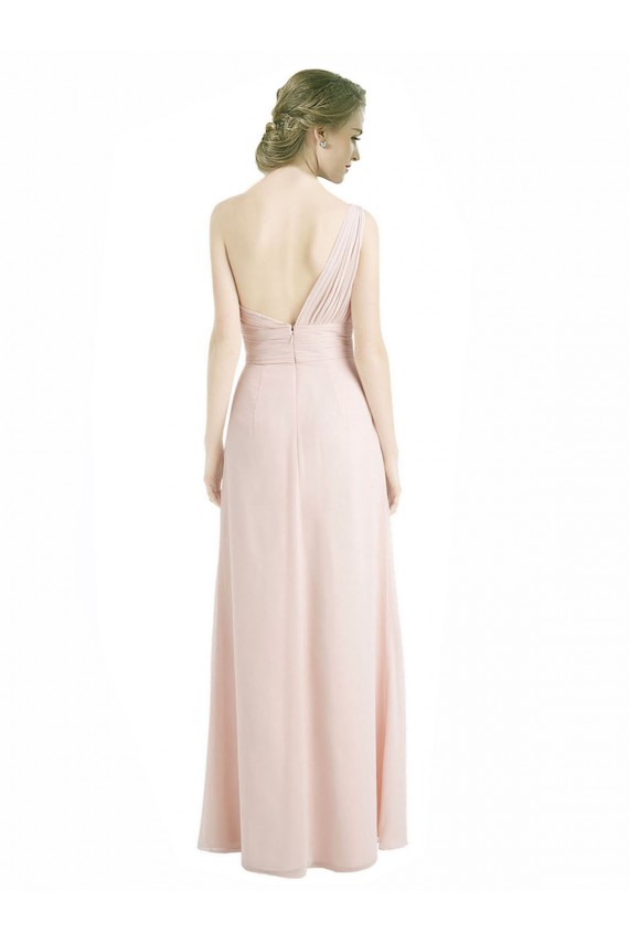 Red A-Line One Shoulder Long Bridesmaid Dress Bolton