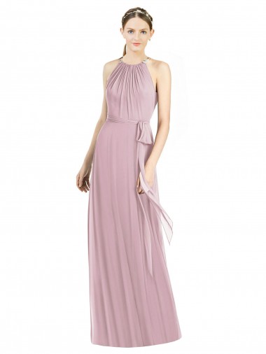 Primrose A-Line Halter Neck Long Bridesmaid Dress Bolton
