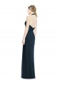 Open Back Dark Navy A-Line V-Neck Long Formal Dress / Bridesmaid Dress Bolton