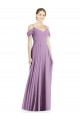 Low Back Dark Lavender A-Line Spaghetti Straps Long Semi Formal Evening Dress / Bridesmaid Dress Bolton