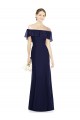 Dark Navy Trumpet Off the Shoulder Long Bridesmaid Dress Bolton