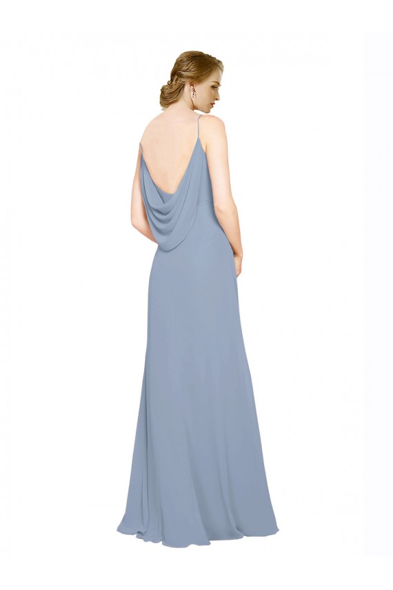 Dusty Blue A-Line Sweetheart Long Bridesmaid Dress / Evening Dress Bolton