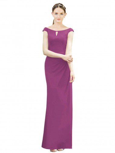 Wild Berry Mermaid High Neck Long Bridesmaid Dress Bolton
